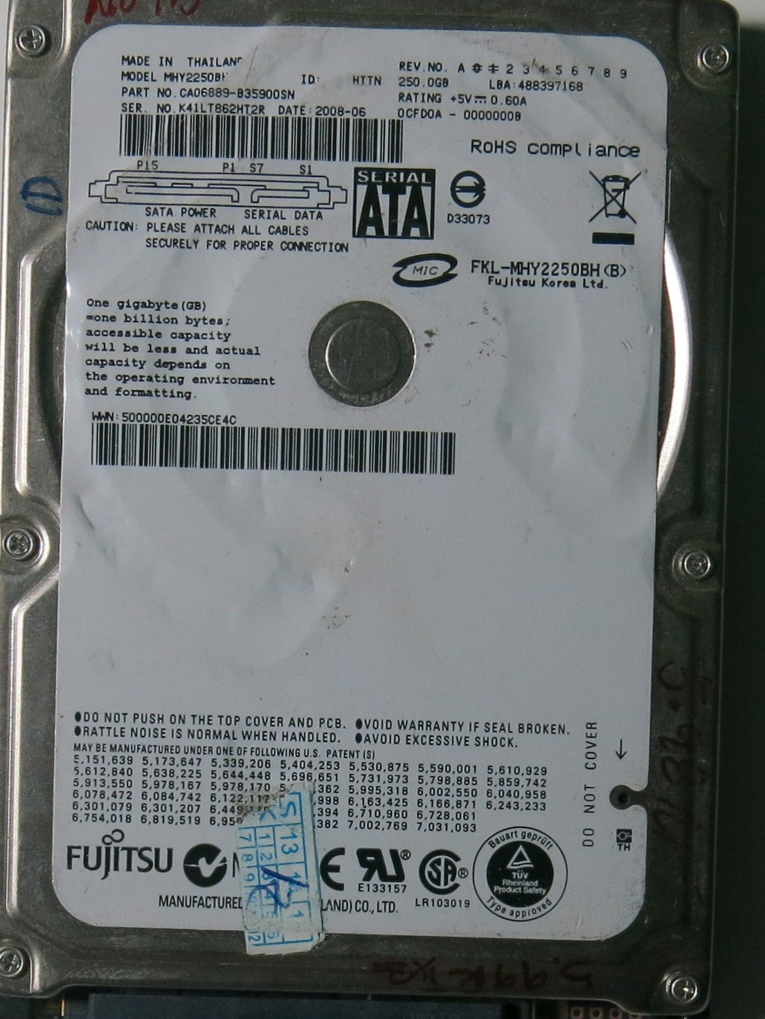FUJISU MHY2250BH PN FW  250.gb