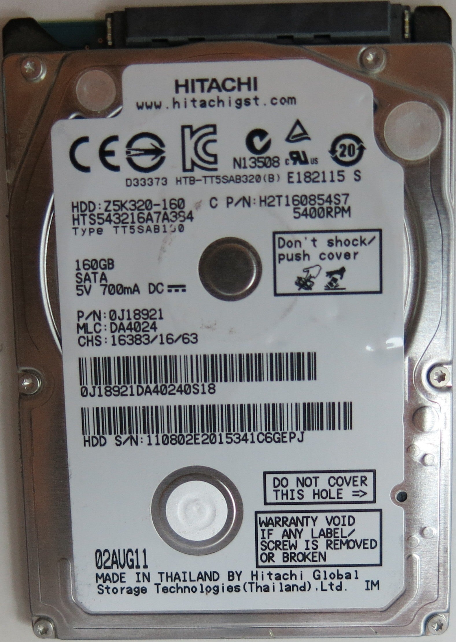 HTD543216A7A384 PN :0J8921 MLC: DA4024 PCB: 220 0A90269 01 SERIAL NUMBER: 110802E2015341C6GEPJ