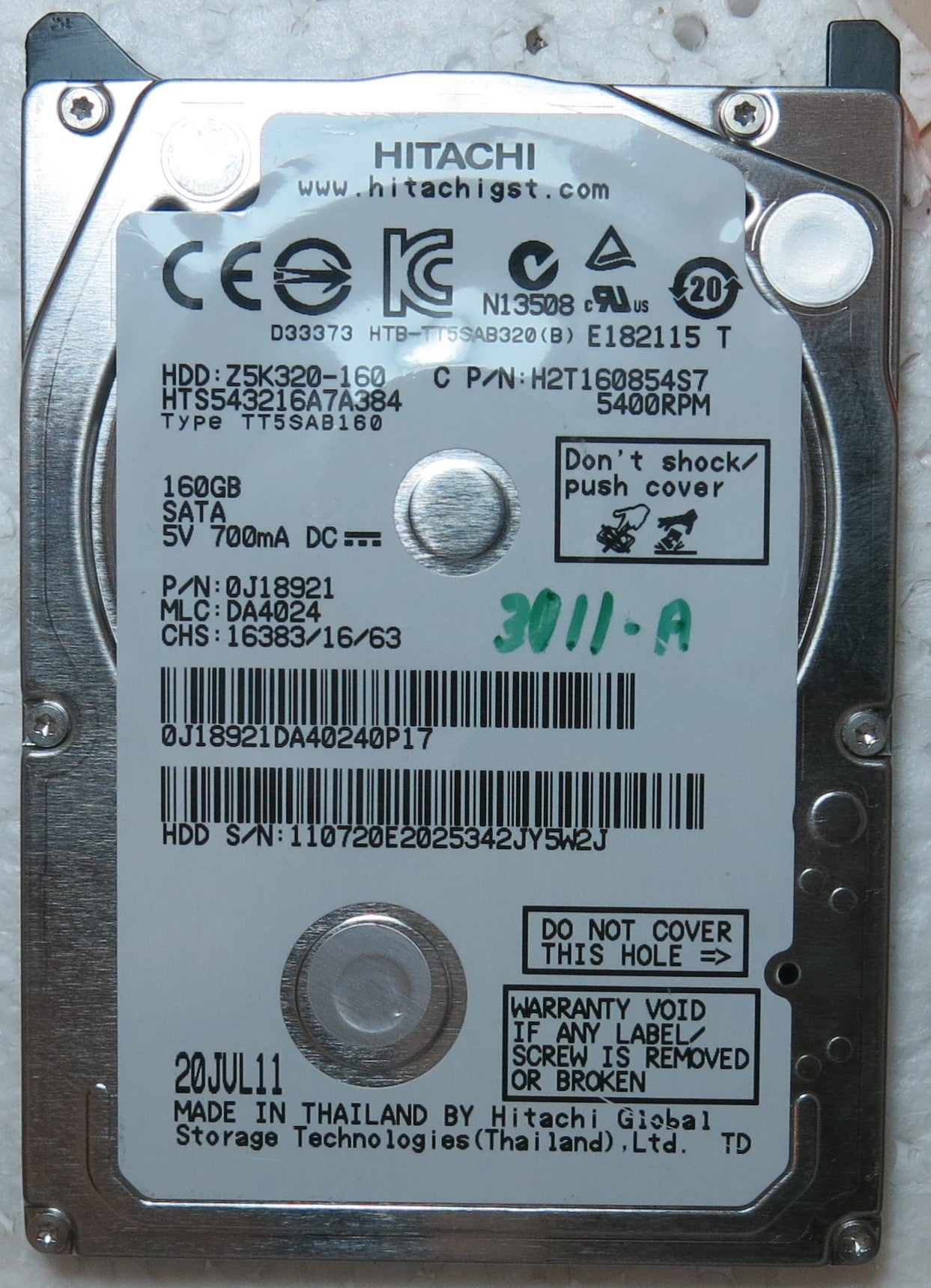 HTS543216A7A384 MLC DA4024 220 0A90269 01 PCB