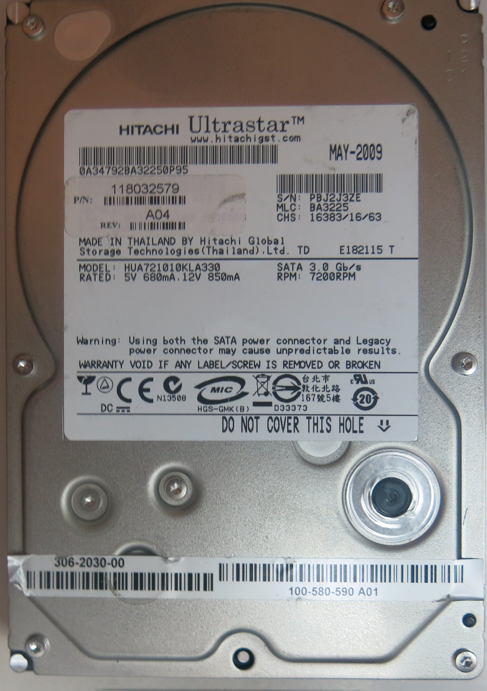 HUA721010KLA330 MLC BA3225 110 0A29636 01 PCB