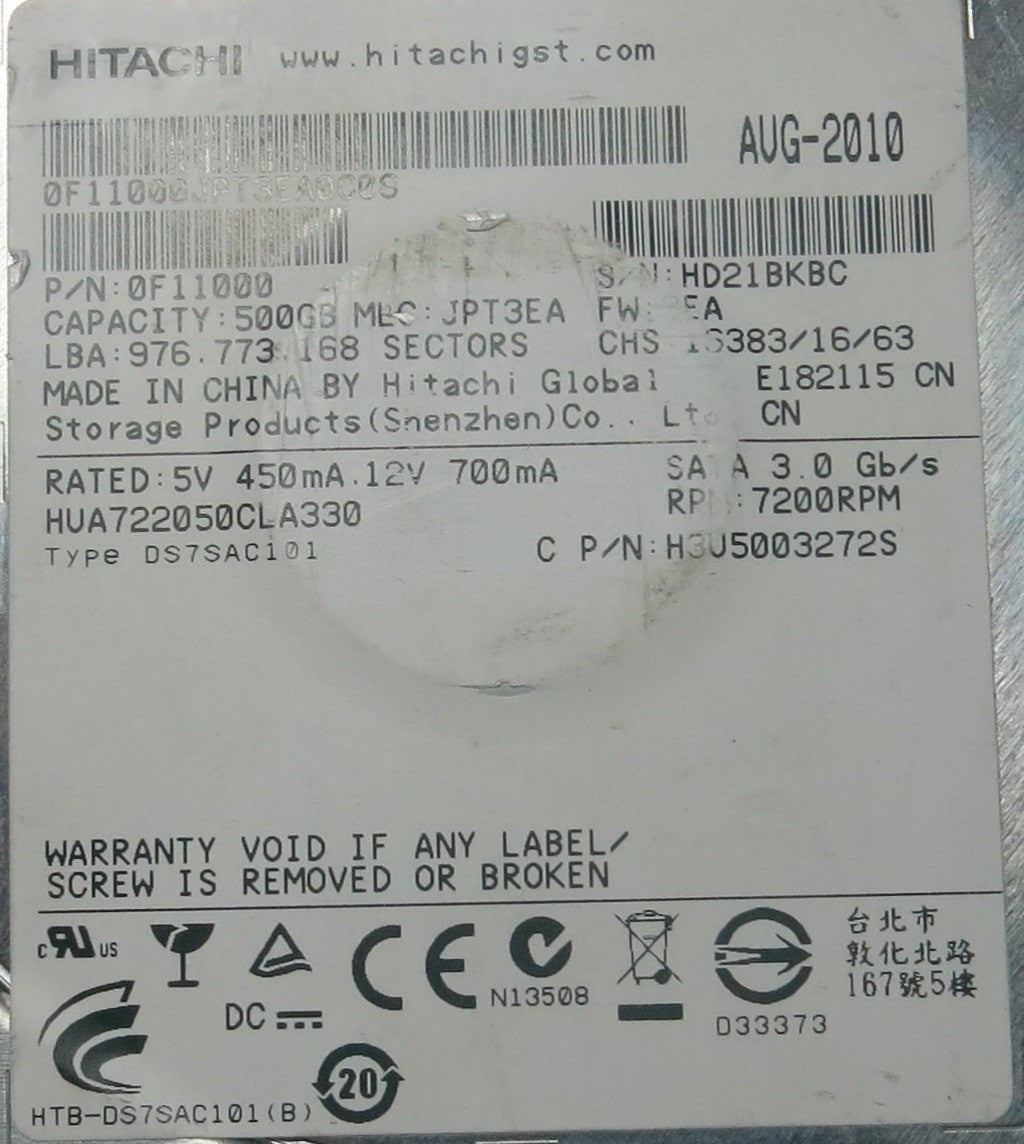 HUA722050CLA330 PN 0F11000 110 0A90188 01 PCB