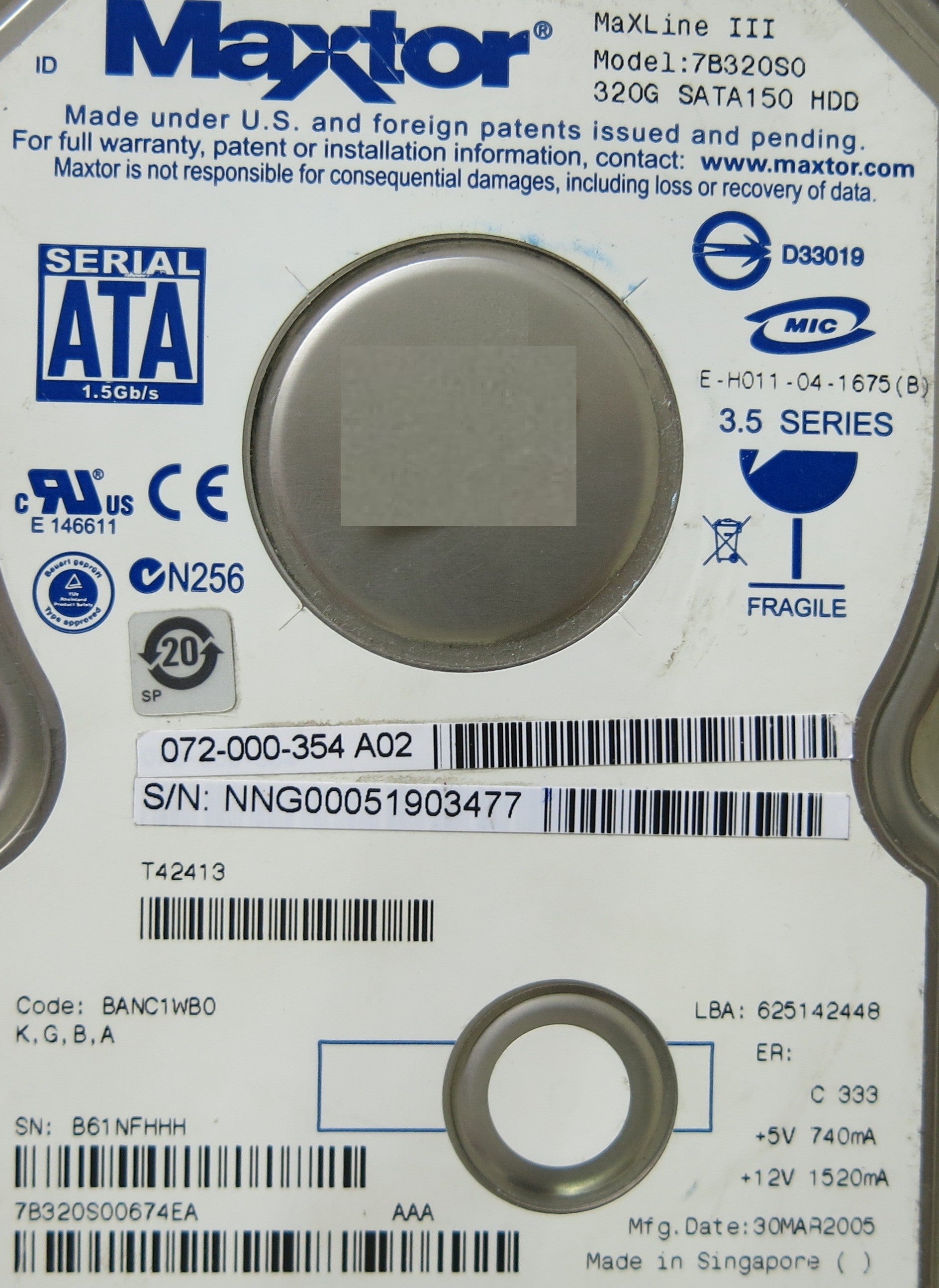 MAXTOR 301931102 PCB