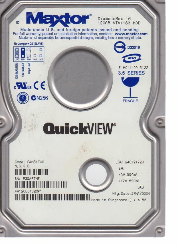 4R120L0 CODE: RAMB1TUO N,G,G,D 120GB 3.5"