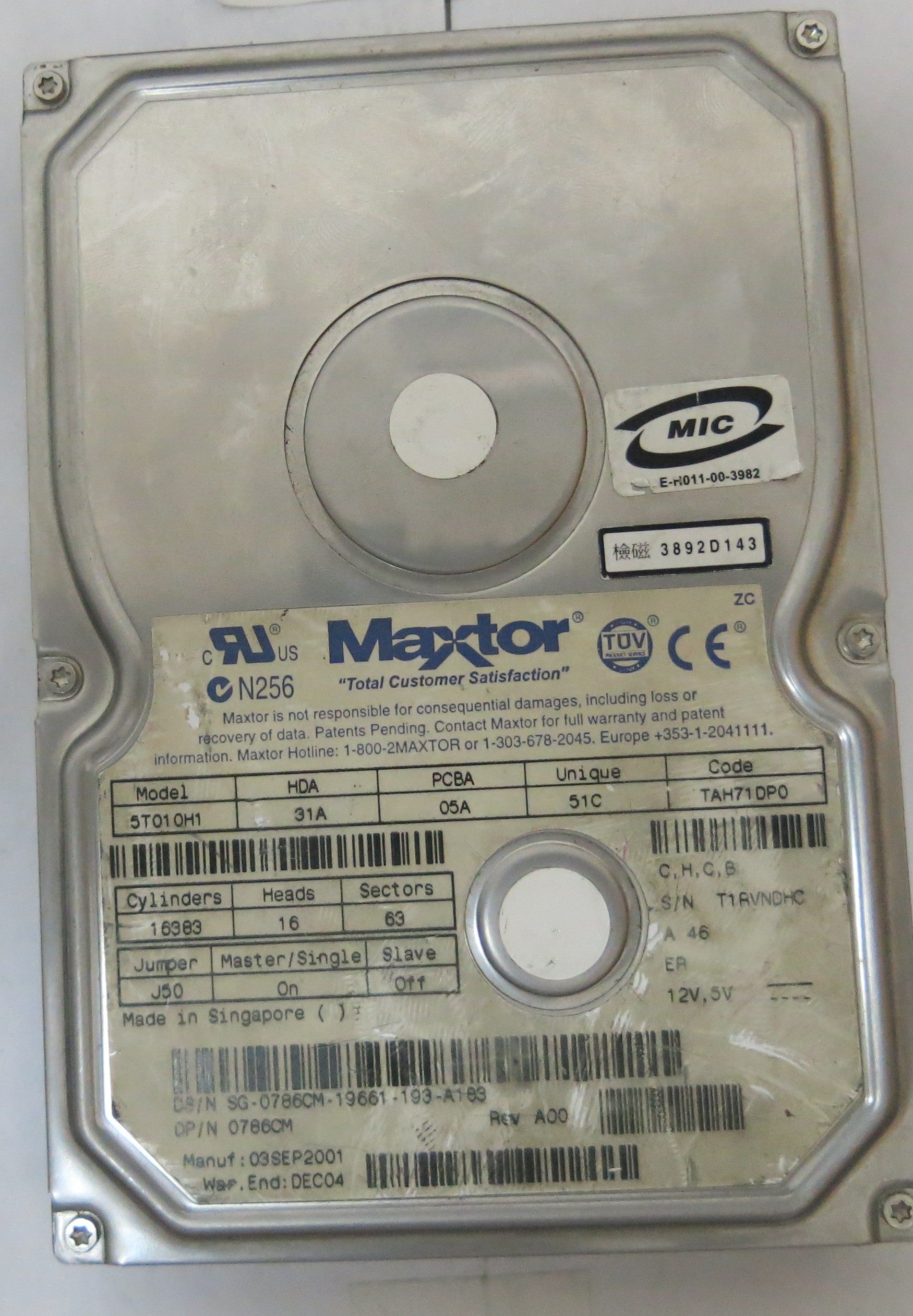 5T010H1 PCB:&nbsp;301353102 SERIAL NUMBER:&nbsp;T1RVNDHCDT31A CODE TAH71DP0