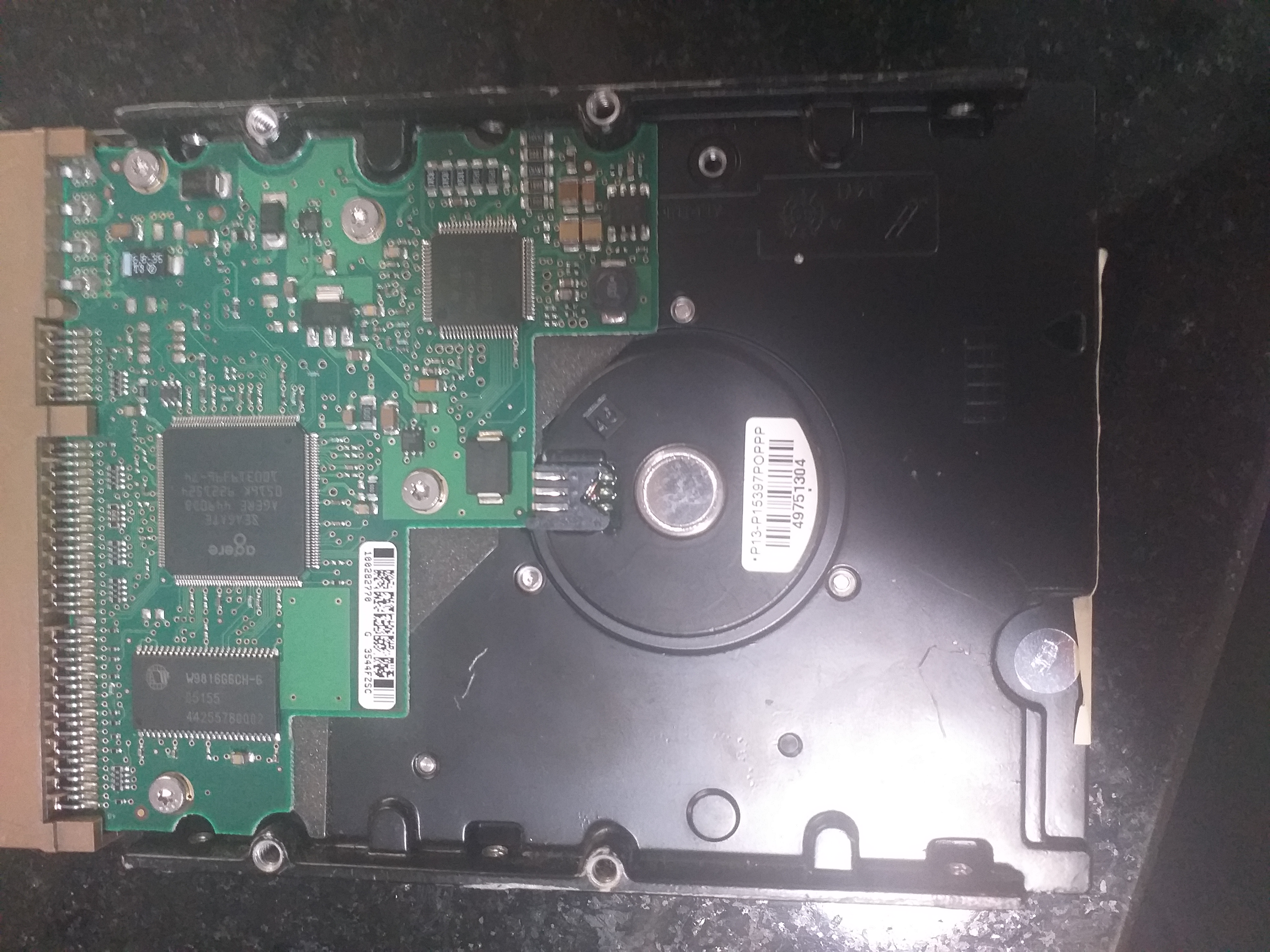 ST3160022ACE,  PCB: 100306042 REV A, Serial Number: 5JS590BD, P/N: 100316342, F\W: 9.01,