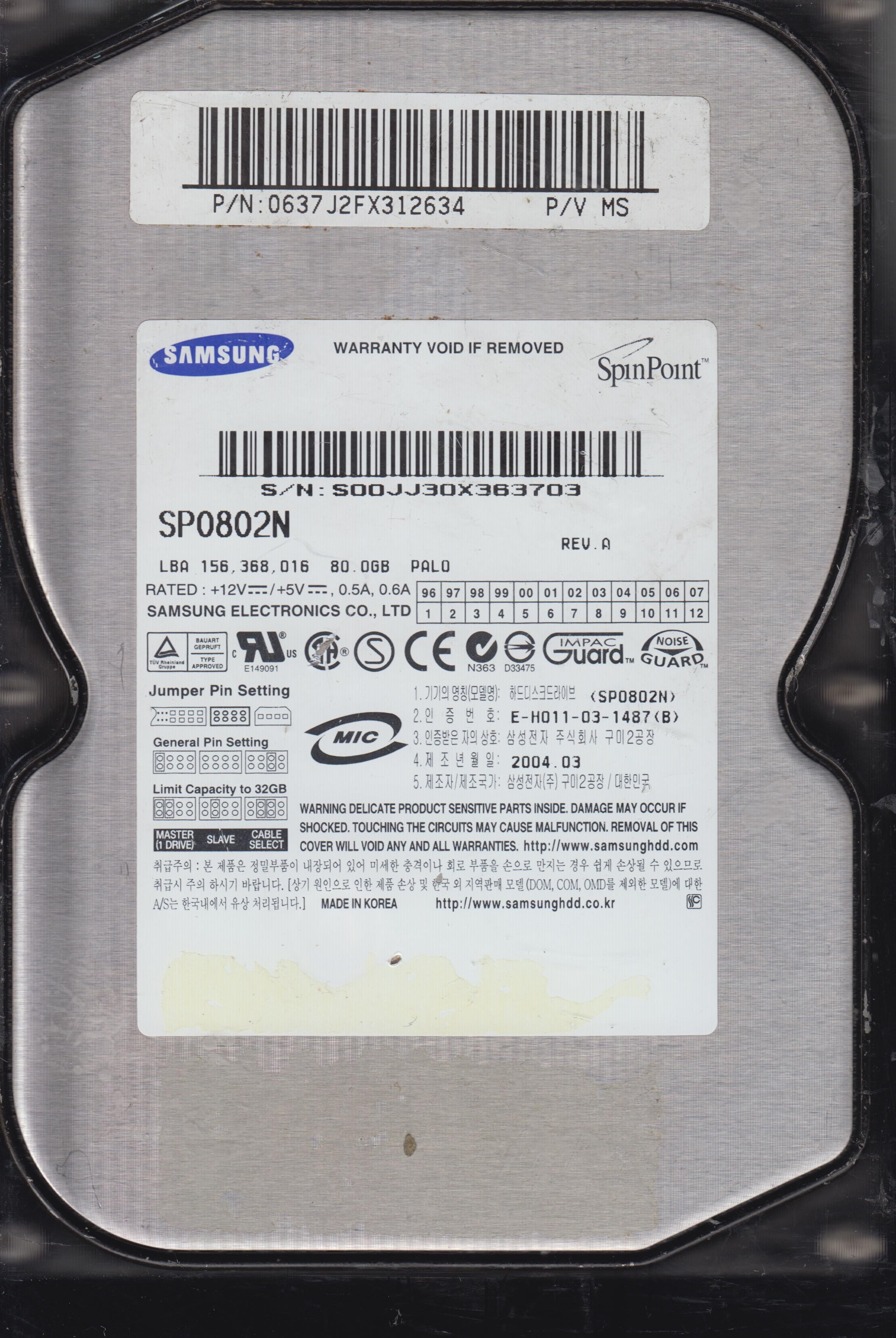 SAMSUNG SP0802 REV A