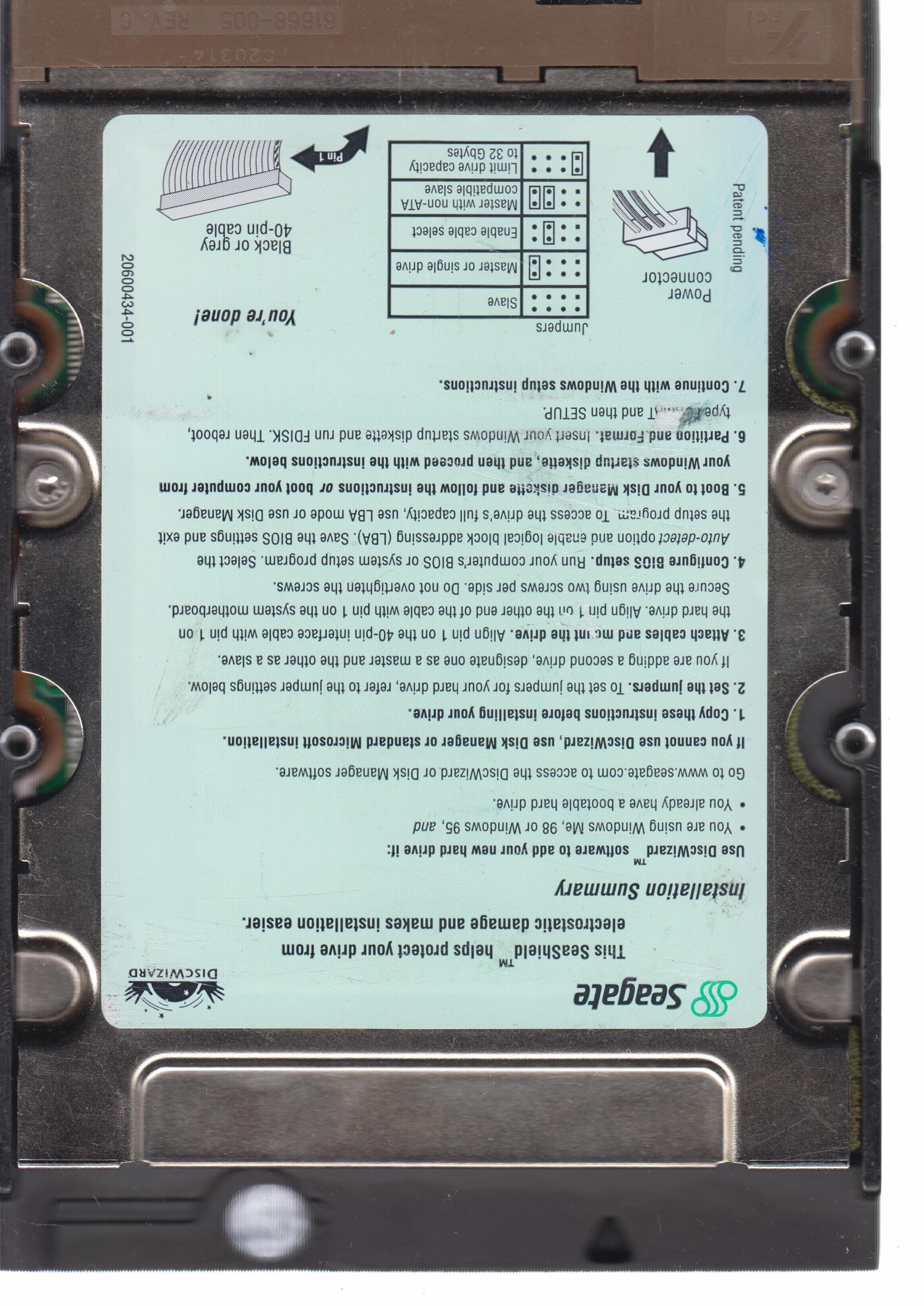 ST32011A, P/N 9T6004-032 FW 3.10 20GB