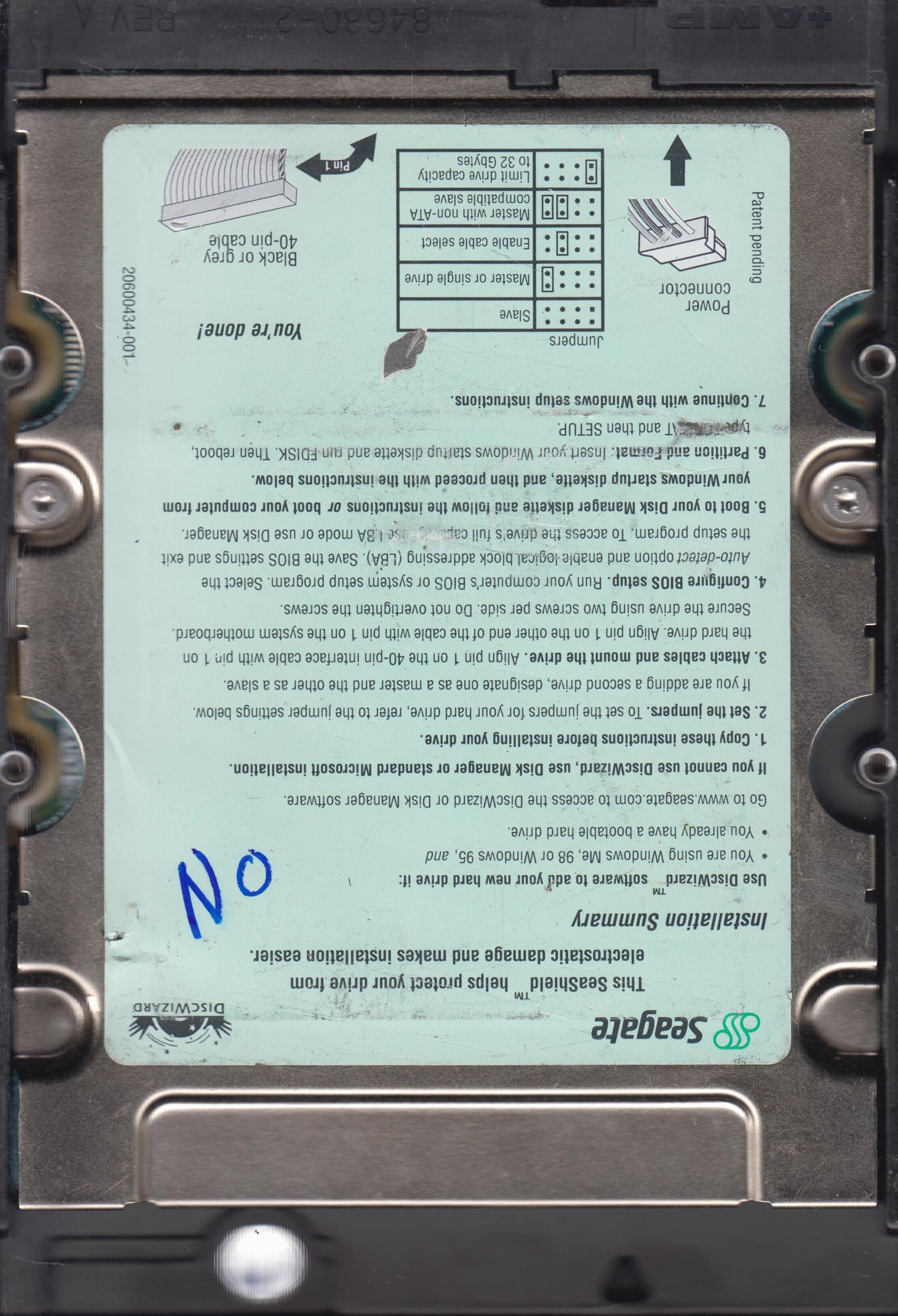 ST340016A, P/N 9T6002-003  FW 3.19 40GB 3.5