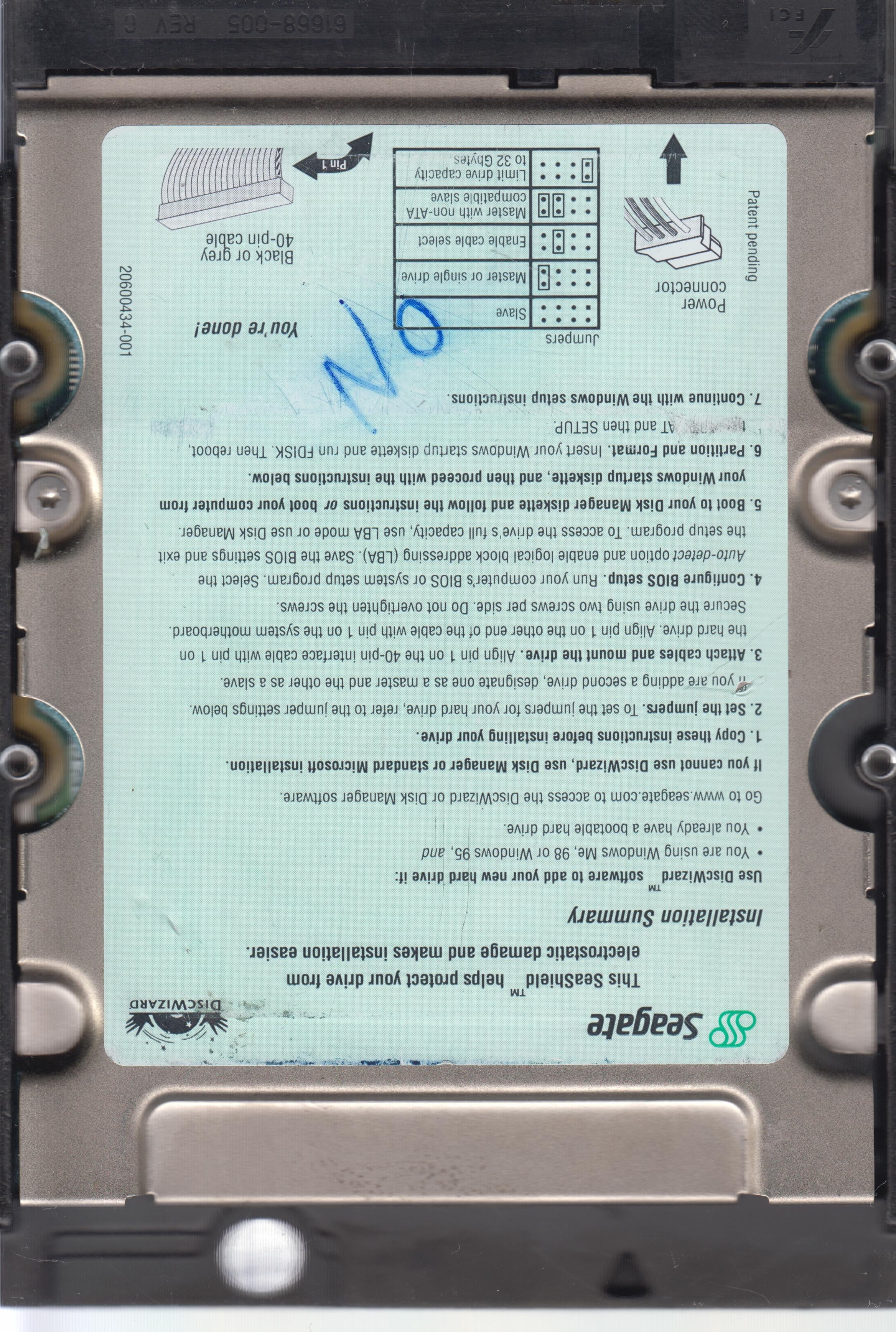 ST340016A, P/N 9T6002-301 FW 3.19 40GB 3.5