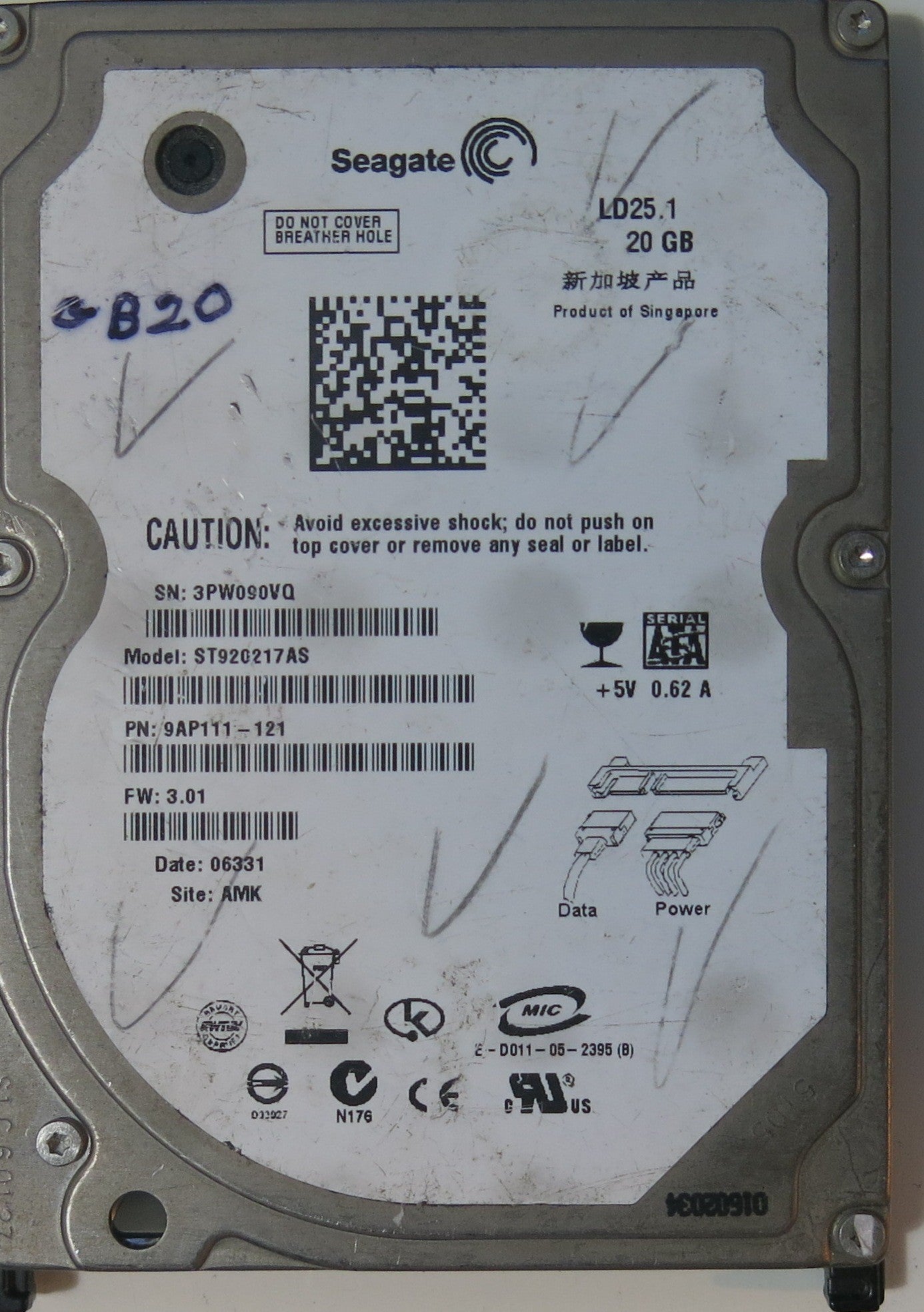 SEAGATE ST920217AS, 3.01 PCB