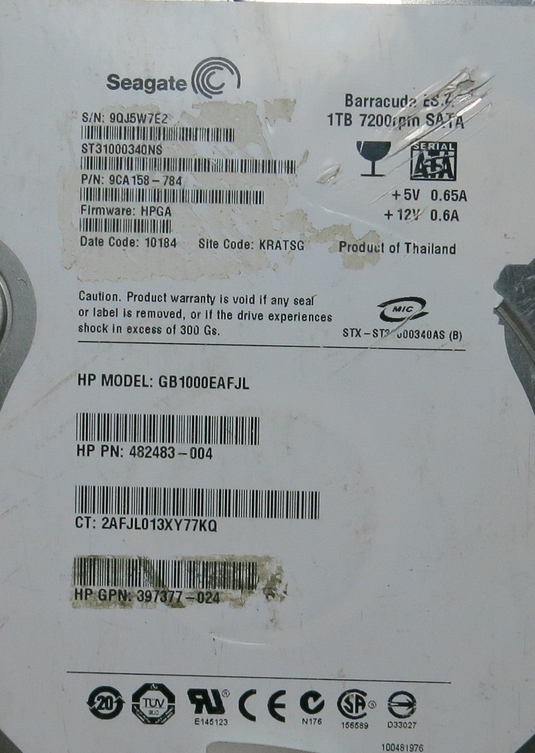 ST31000340NS PN 9CA158-784 100466824 PCB
