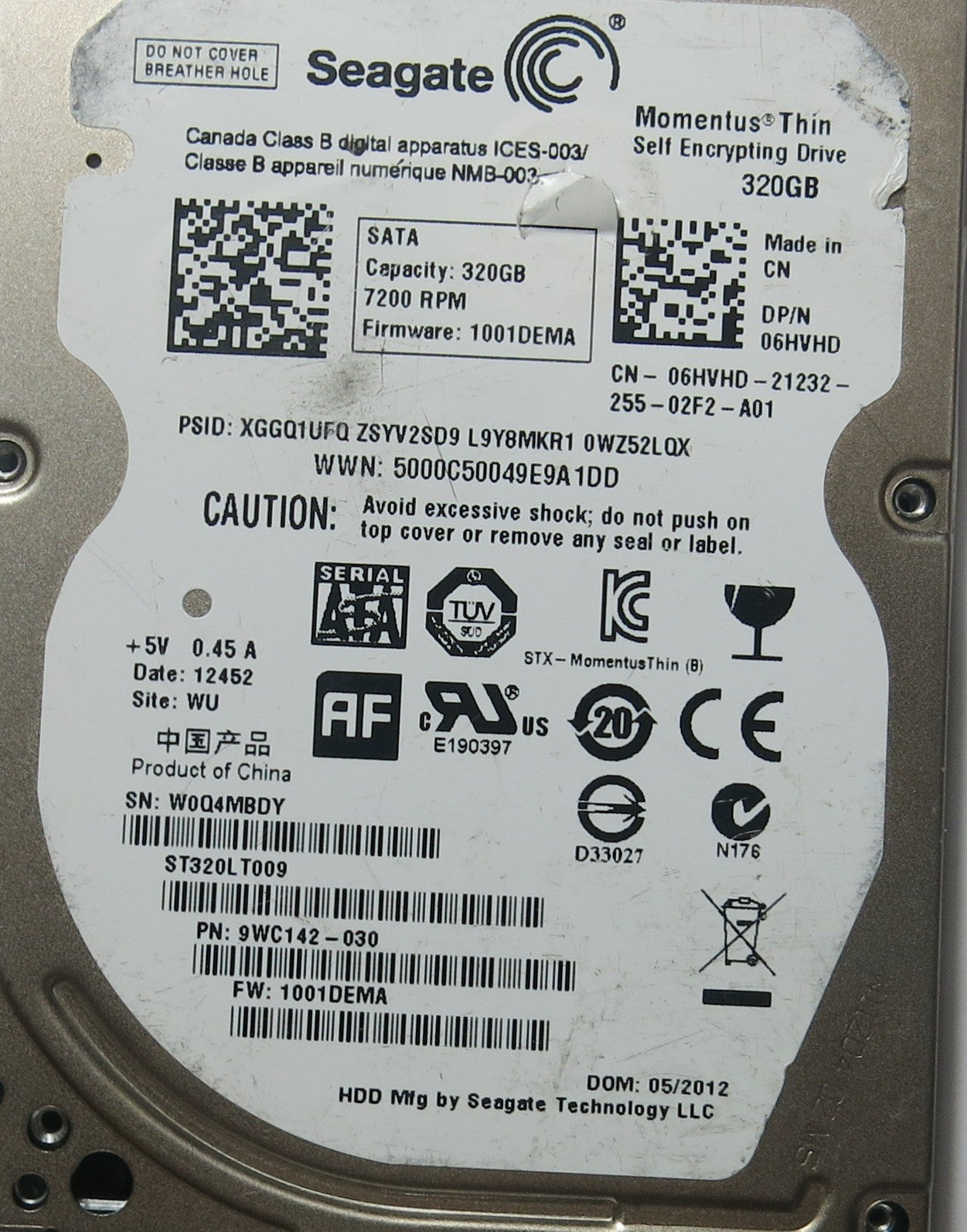 ST320LT009 PN 9WC142-030 100654403 REV B PCB