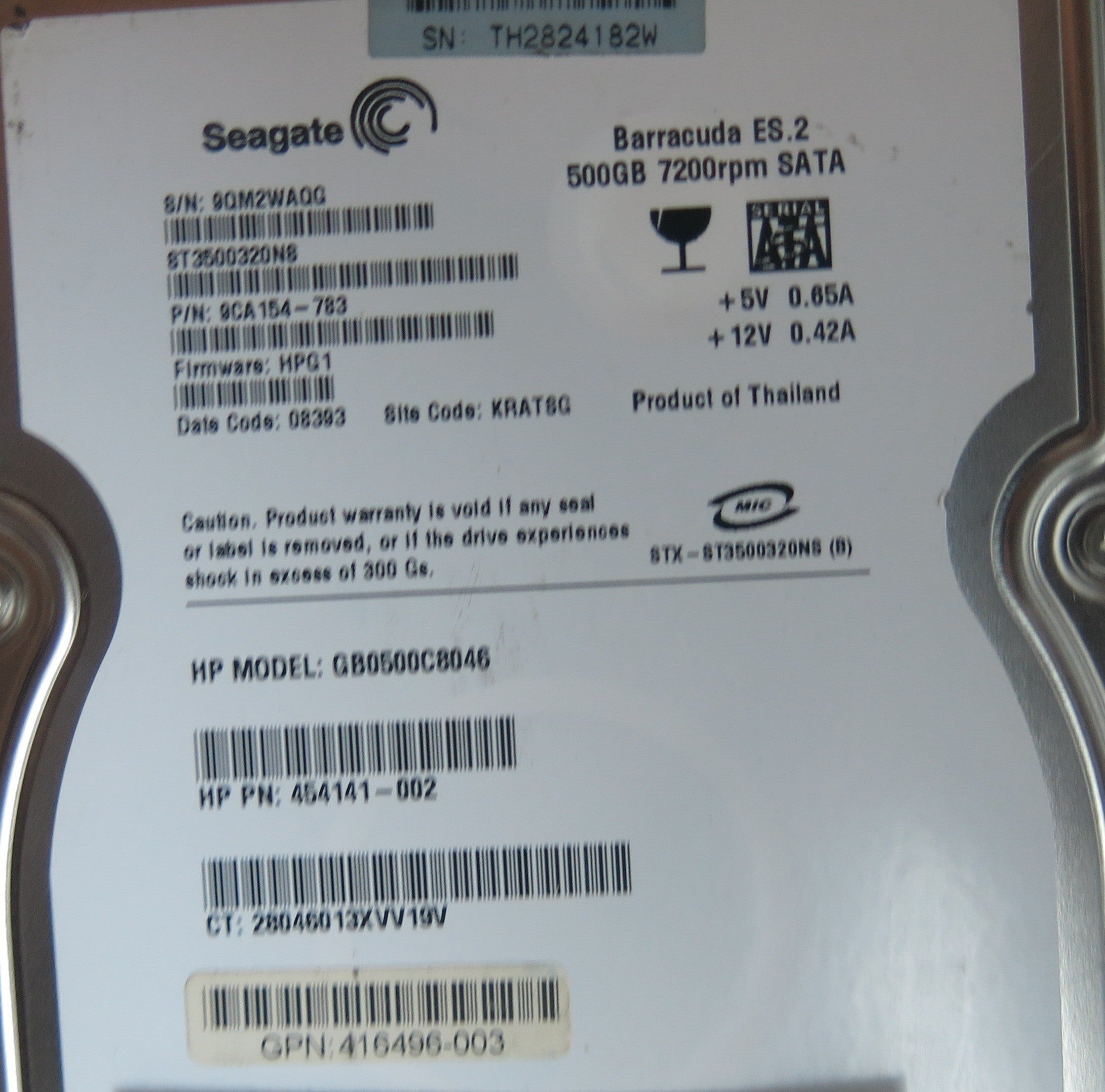 ST3500320NS, PN 9CA154-783, 100475720 REV A PCB
