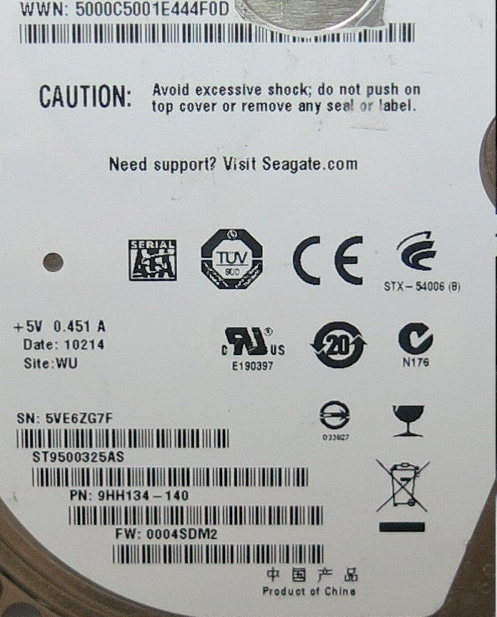 ST9500325AS  0004SDM2 100536286 REV B PCB