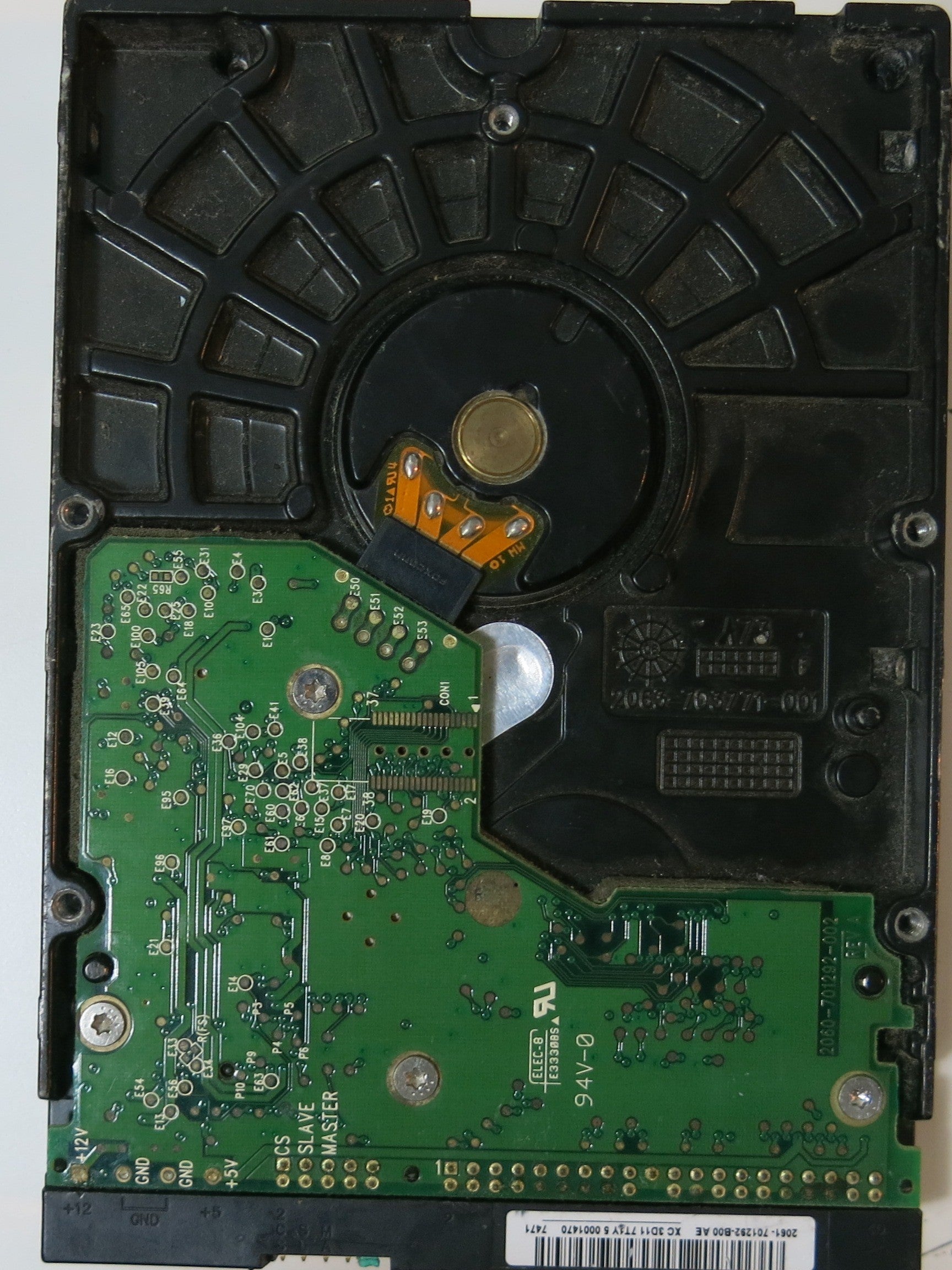 WD1600BB-56RDA0 PCB: 2060-701292-002 REV A SERIAL NUMBER:  WCANMJ199744 160GB