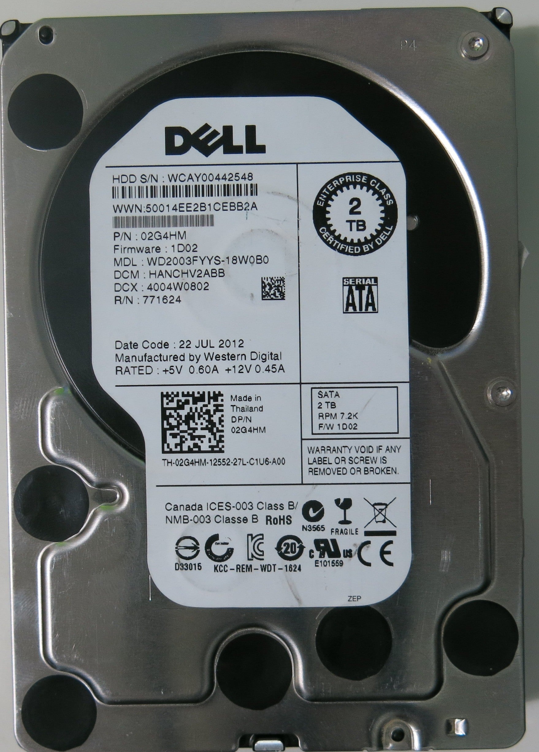 WESTERN DIGITAL WD2003FYYS-18W0B0,  PCB