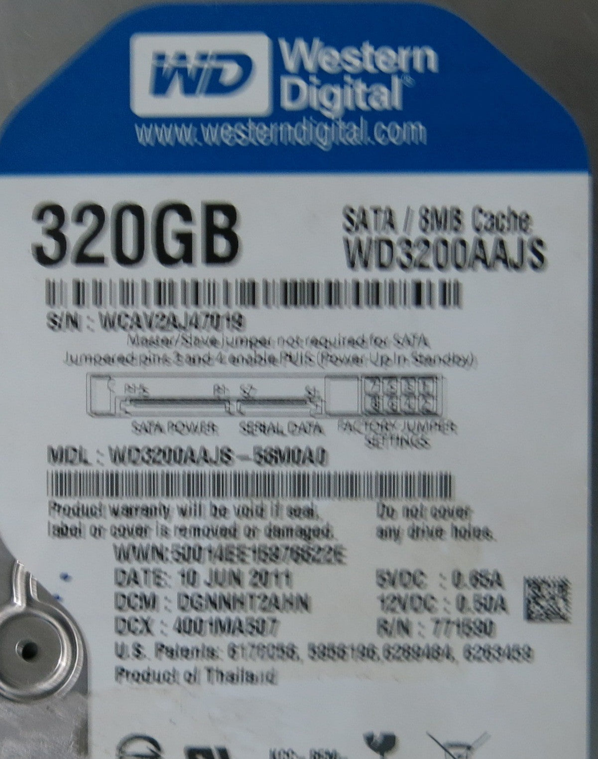 WESTERN DIGITAL WD3200AAJS-56M0A0,  PCB