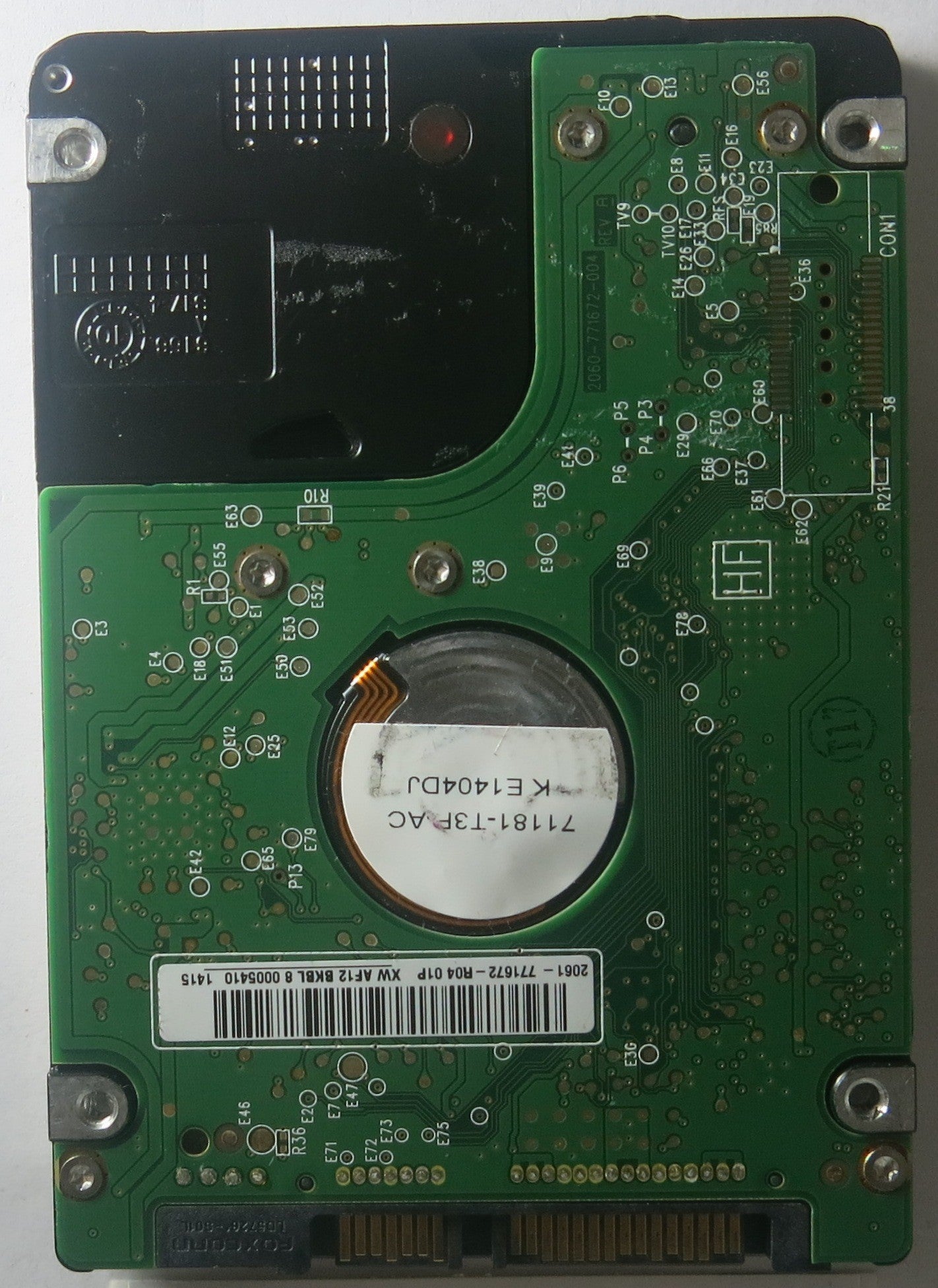 WD3200BPVT-75ZEST0, DCM: HHMTJHB, PCB: 2060-771672-004 REV A, SERIAL NUMBER: WXE1A31X8458,