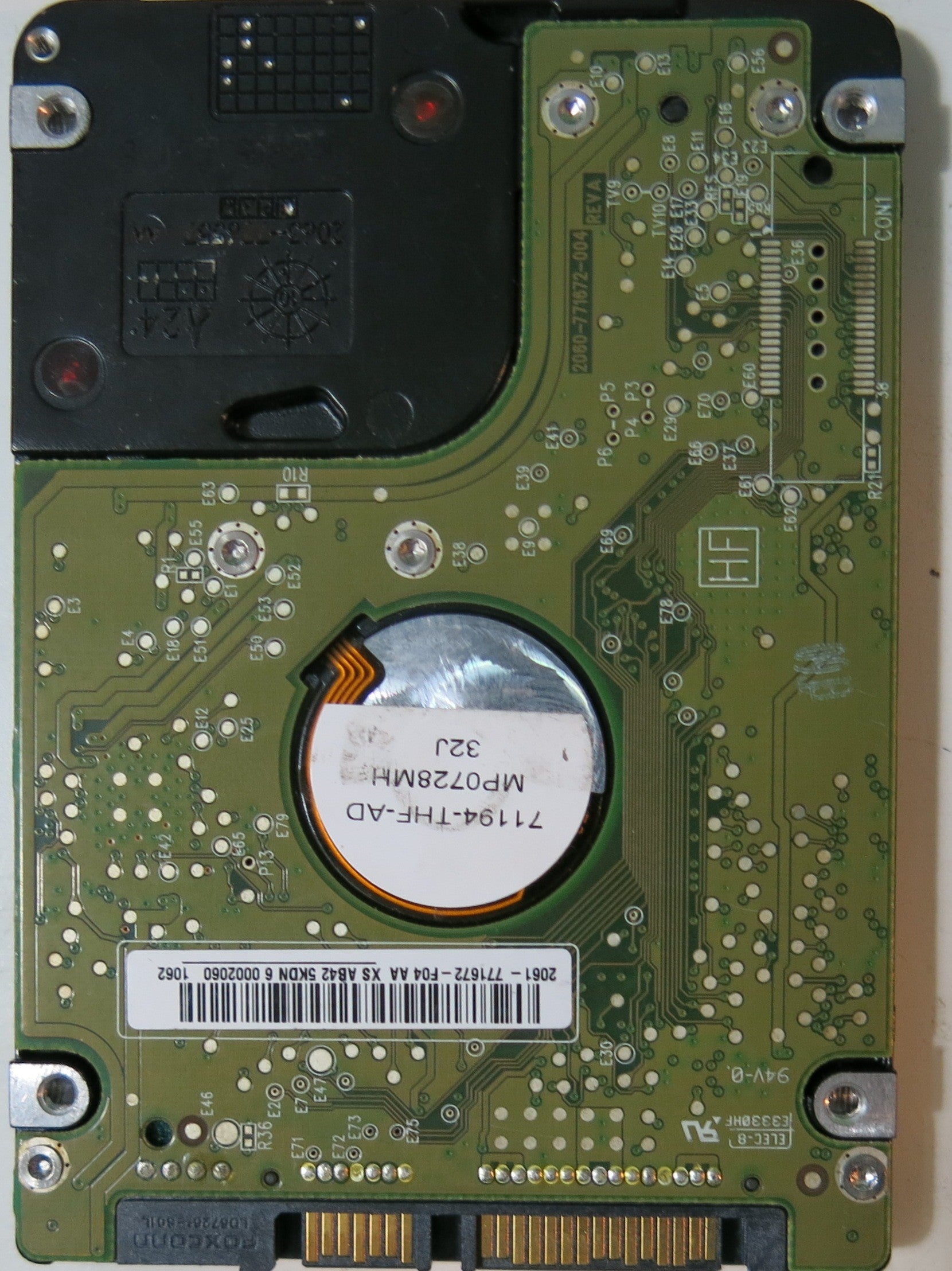WD5000BEVT-75A0RT0 PCB 2060-771672 REV A,  500.GB