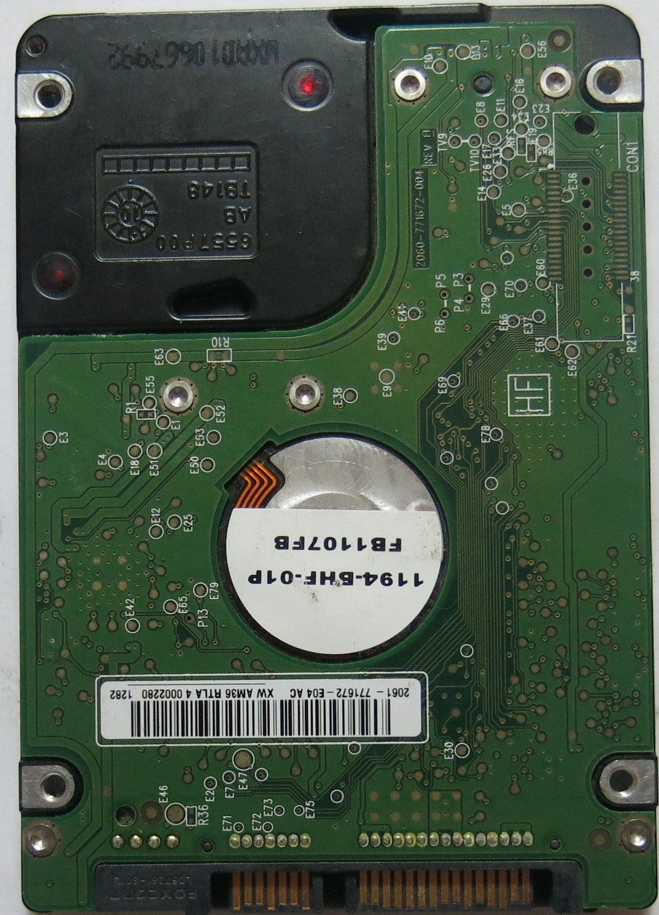 WD5000BUDT'63G8FY0, PCB: 2060-771672-004 REV A, SERIAL: WXG1EC0HLY61, DCM: EV0TJVB, FW EV0TJVB, 500,GB,