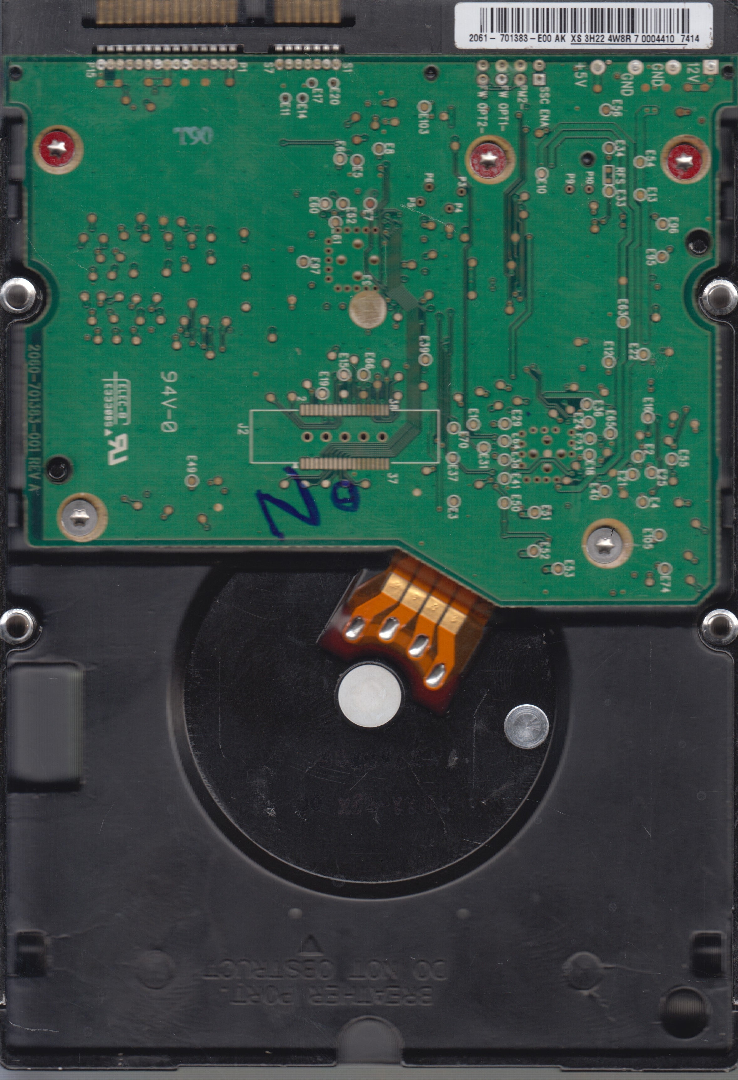 WD5000YS-01MPB1,Serial:WCANU2218386,500GB 3.5